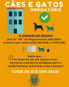 Aviso à população - Recolha de dejetos e passeio de animais na via pública