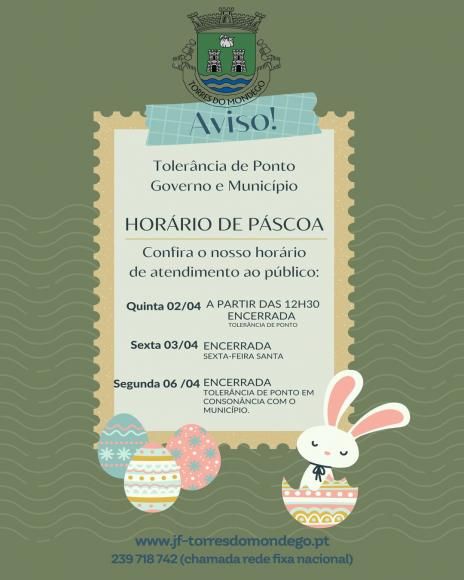 Altera&ccedil;&atilde;o Hor&aacute;rio de Atendimento ao P&uacute;blico - P&aacute;scoa 2026