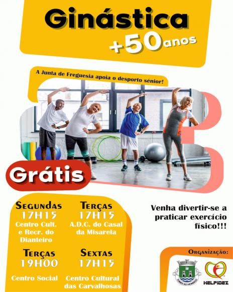 Recome&ccedil;o de aulas de Gin&aacute;stica S&eacute;nior - Diversos locais da Freguesia