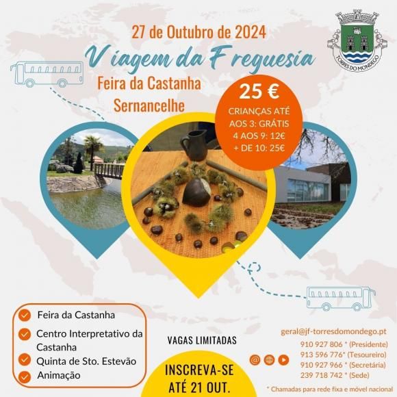 Viagem da Freguesia - Sernancelhe - Feira da Castanha - Inscri&ccedil;&otilde;es Abertas
