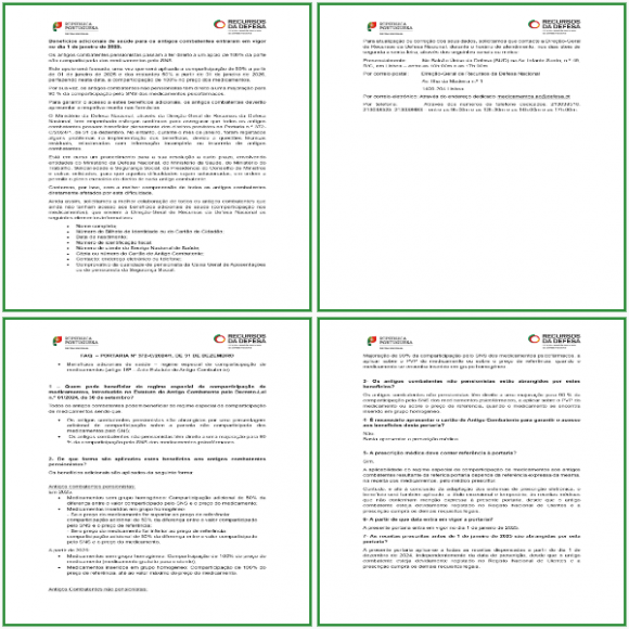 Benef&iacute;cios adicionais de sa&uacute;de para os antigos combatentes entraram em vigor no dia 1 de janeiro de 2025.