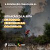 Situação de Alerta em todo o território do continente até às 23h59 da próxima sexta-feira, dia 15 de agosto.