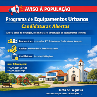 Programa de Equipamentos Urbanos &ndash; Candidaturas Abertas