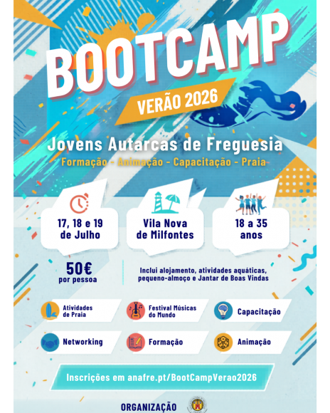 ANAFRE BOOTCAMP VER&Atilde;O 2026 &mdash; Jovens Autarcas de Freguesia