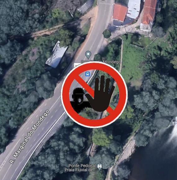 Acesso Restrito Escadas praia Fluvial