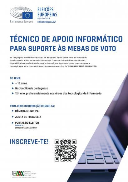 Inscri&ccedil;&atilde;o de T&eacute;cnicos de Apoio Inform&aacute;tico (TAI) para exercerem fun&ccedil;&otilde;es nas mesas de Voto