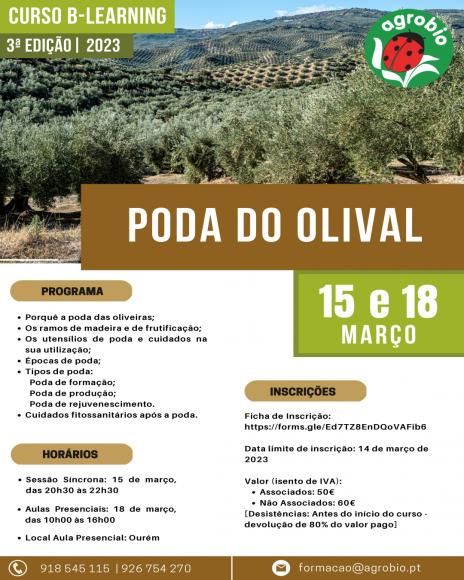 3&ordm; Edi&ccedil;&atilde;o do Curso B-learning de &ldquo;Poda do Olival&rdquo; de 2023
