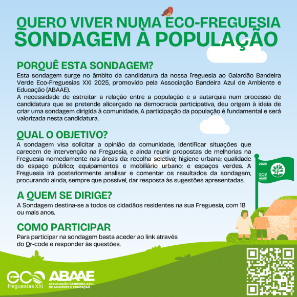 Sondagem Eco-Freguesia - Pedido de colabora&ccedil;&atilde;o 