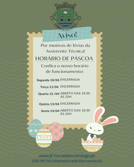 Hor&aacute;rio Especial de P&aacute;scoa