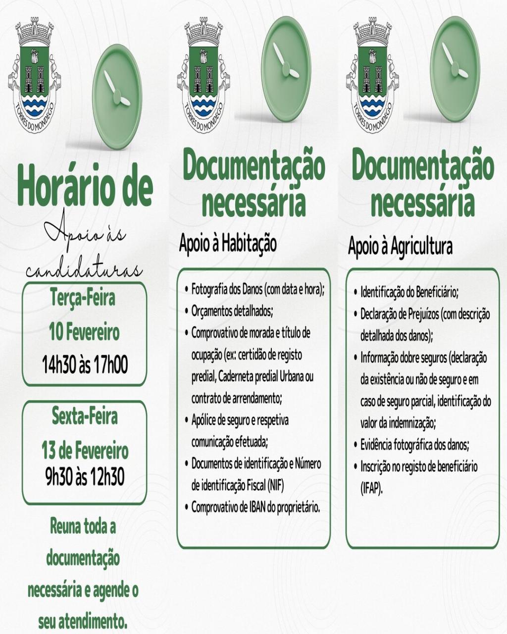 Atendimento para apoio na submiss&atilde;o de candidaturas - Apoio a calamidades
