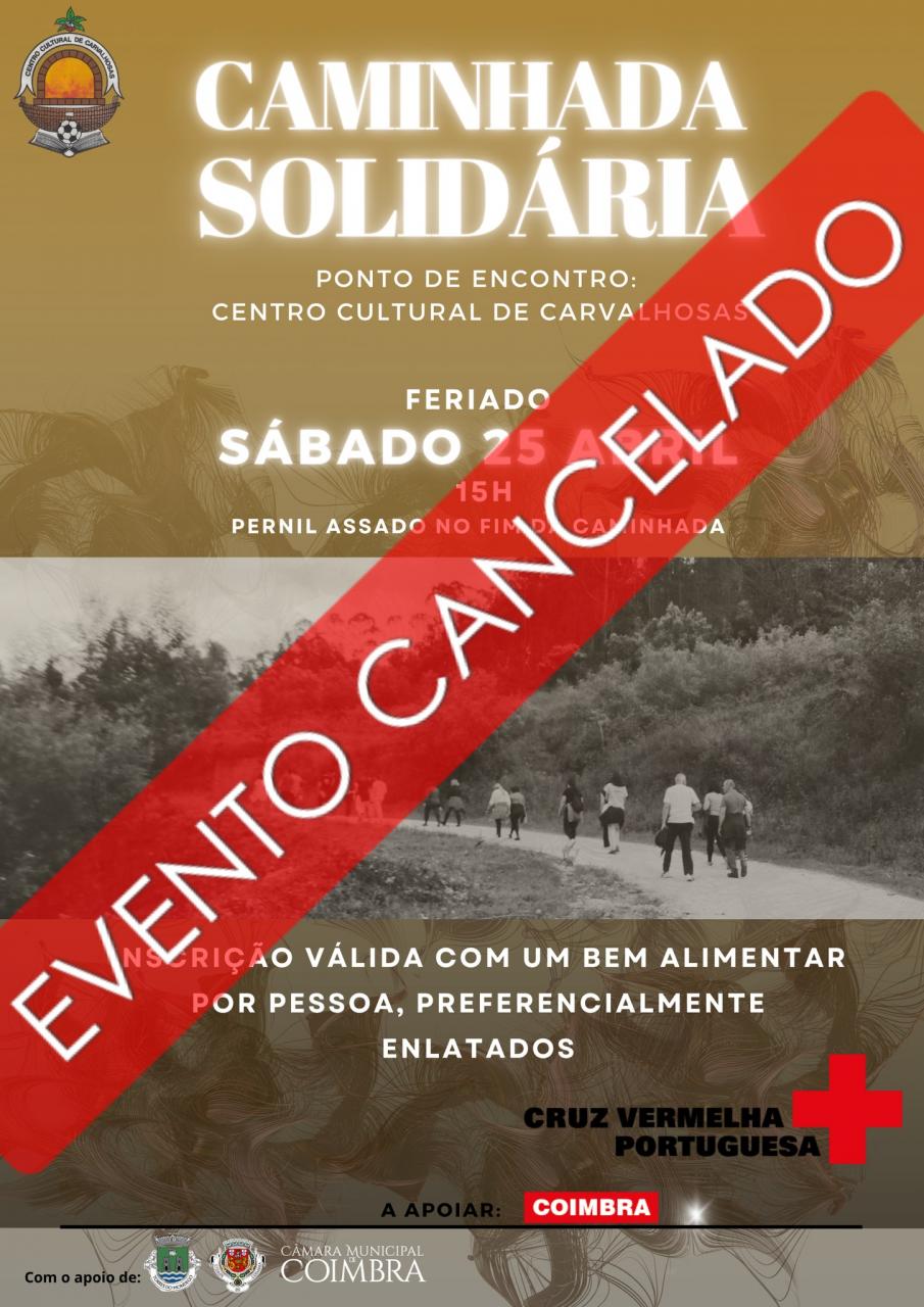 EVENTO CANCELADO - Caminhada Solid&aacute;ria em apoio &agrave; Cruz Vermelha Portuguesa &ndash; Delega&ccedil;&atilde;o de Coimbra.