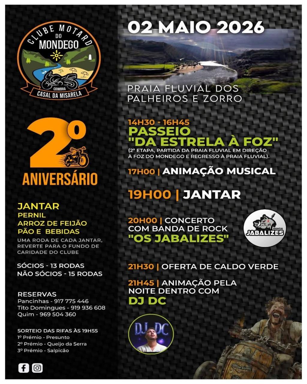 O Clube do Motard do Mondego celebra o seu 2.&ordm; Anivers&aacute;rio