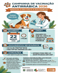 CAMPANHA DE VACINA&Ccedil;&Atilde;O ANTIRR&Aacute;BICA para c&atilde;es para o ano de 2026
