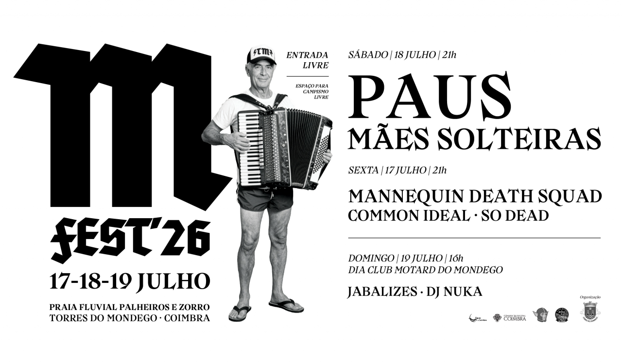 Festival M - 17,18 e 19 de julho, na deslumbrante Praia Fluvial de Torres do Mondego